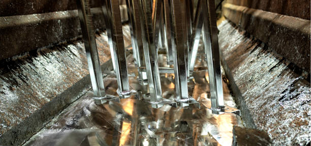 Galvanized steel products at the facility